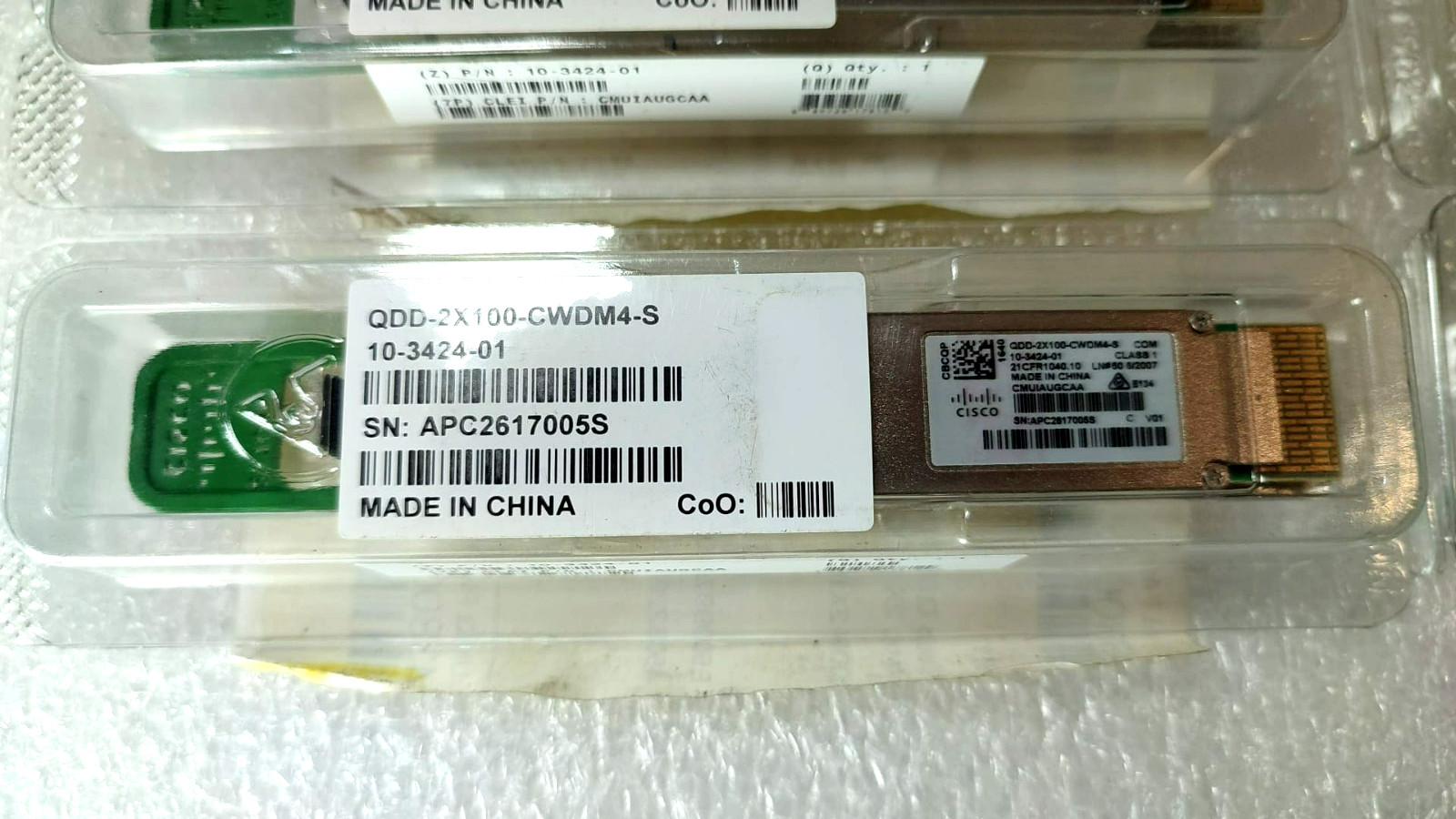 ORIGINAL CISCO QDD-2X100-CWDM4-S - 2X100G CWDM4, 2X Duplex CS, 2km SMF