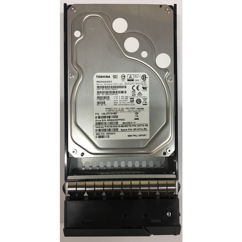 MG04SCA40EE - NetApp 4TB 7200 RPM SAS 3.5" HDD for DS4243, DS4246 24 bay encl...