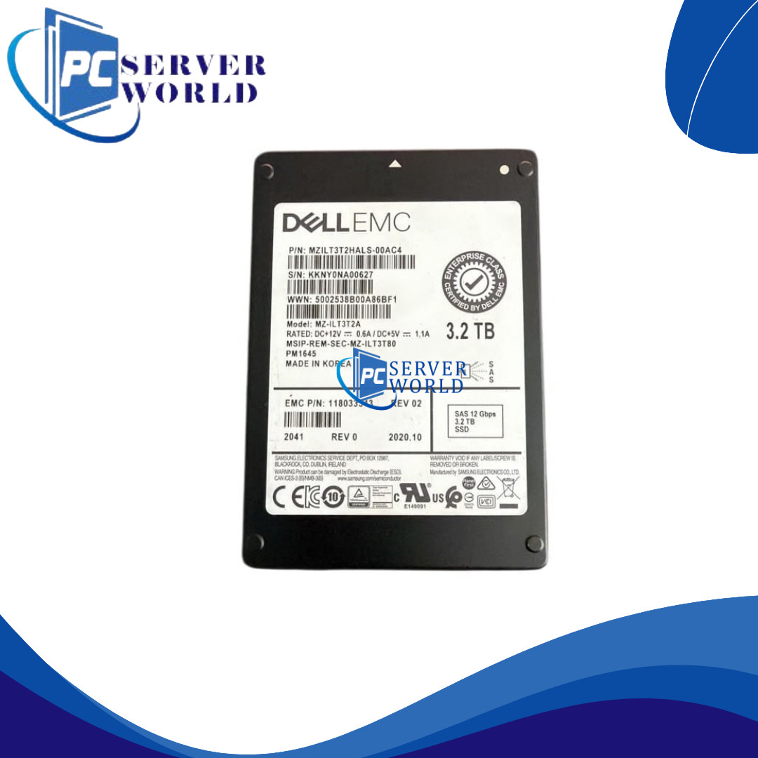 118033343 DELL EMC 3.2TB 12GBPS 2.5" SAS SOLID STATE DRIVE MZ-ILT3T2A