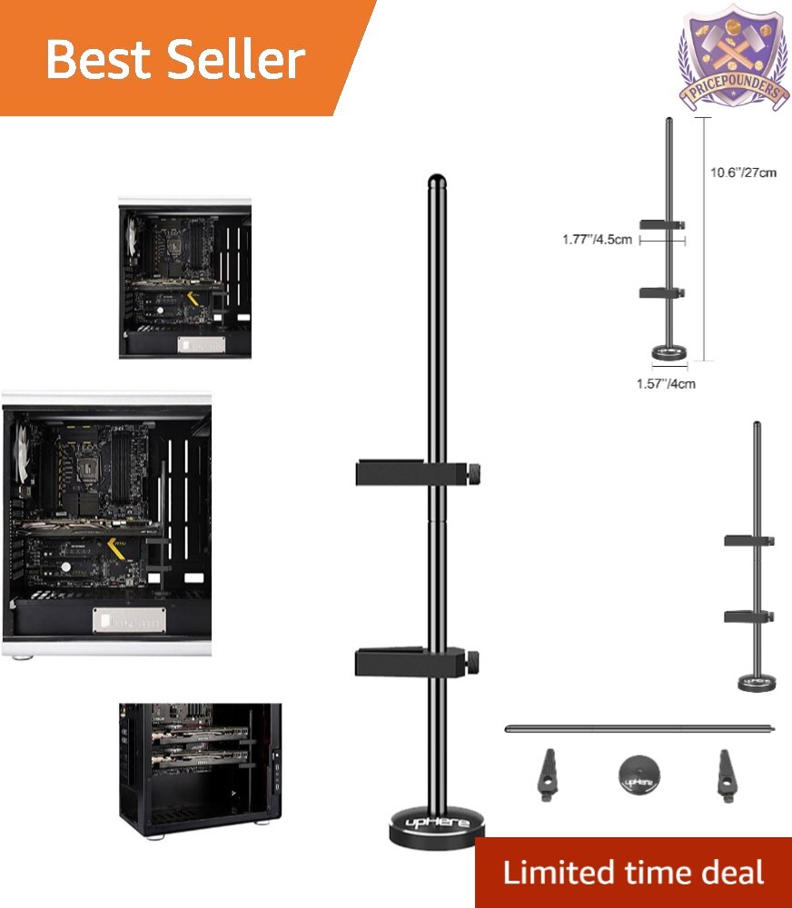 Graphics Card Support Bracket Aluminum Dual Slot GPU Holder Tool-Free Install