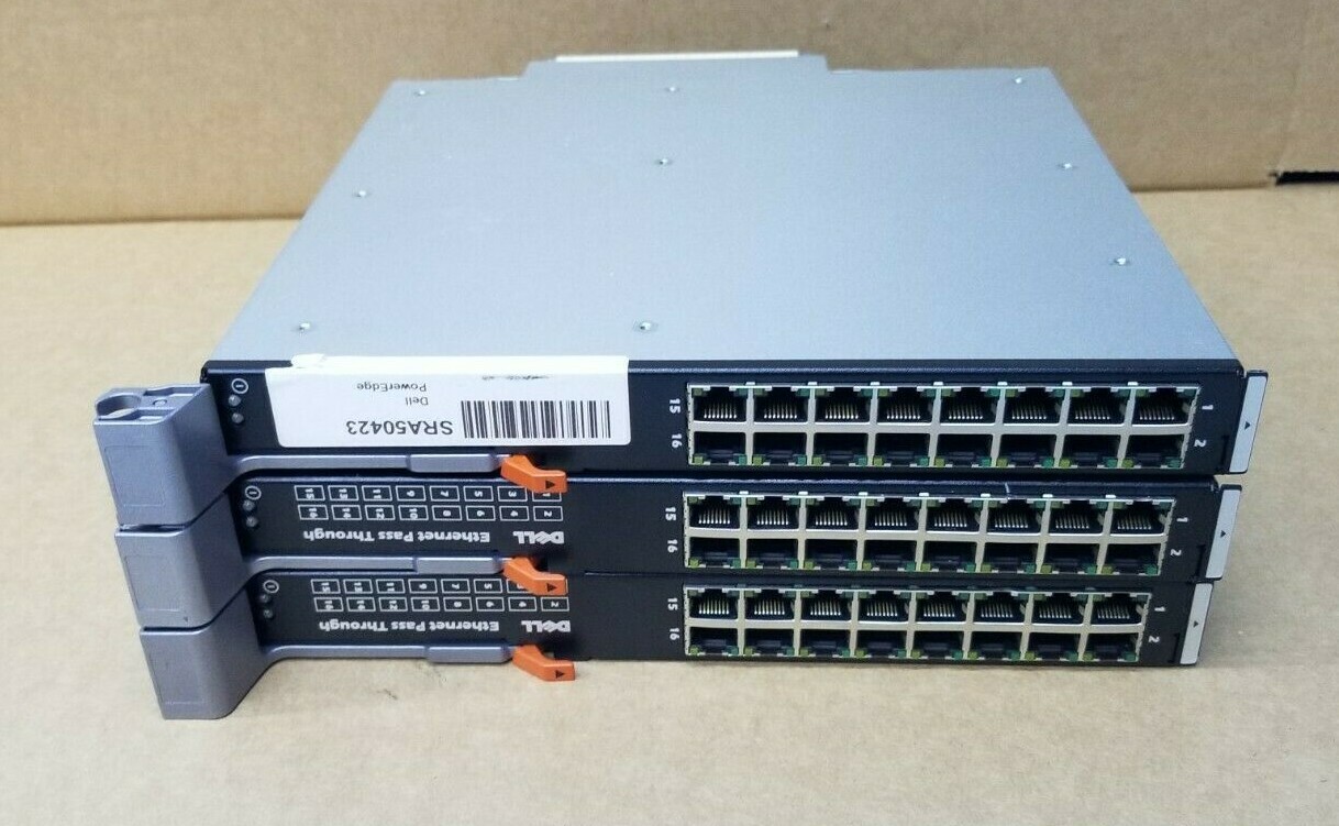 Dell 10G-PTM PowerEdge M1000e 16-Port 1GB Ethernet Pass Through Module WW060