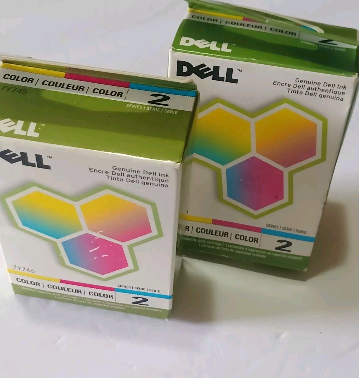 Dell Series 2 (7Y745) Color Ink Cartridge 2-Pack GENUINE for A940 A960