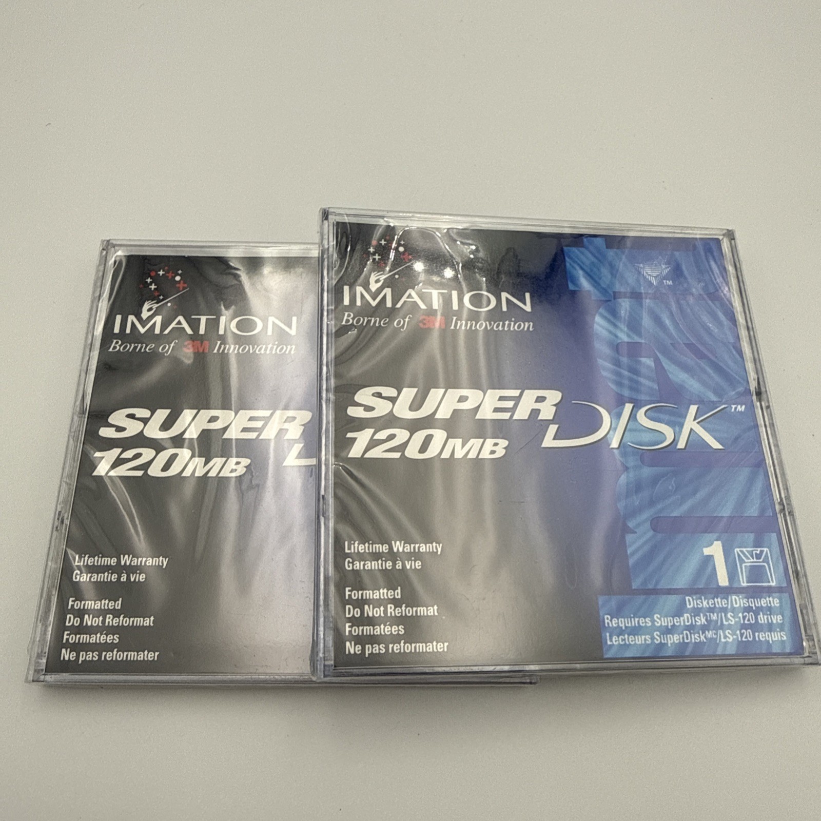 NEW Imation SuperDisk LS-120 120MB Floppy Disks - 2 Pack 