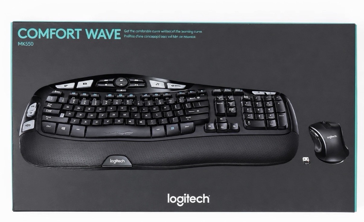 NEW Logitech MK550 Comfort Wave K350 Wireless Keyboard M510 Unifying Receiver