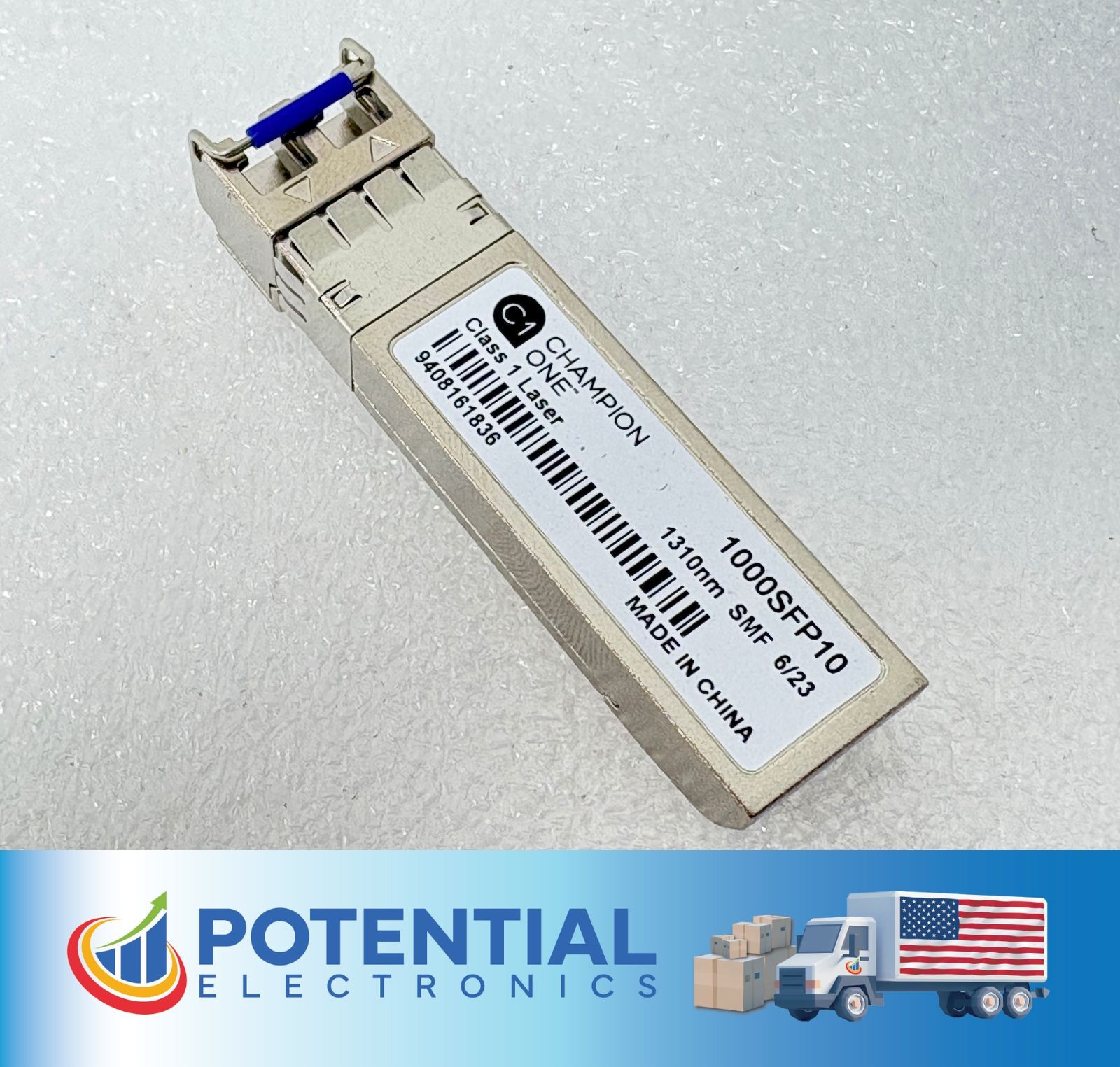Pre Owned | Champion One 1000SFP10 1310nm SMF, 10km 1000BASE-LX SFP Transceiver