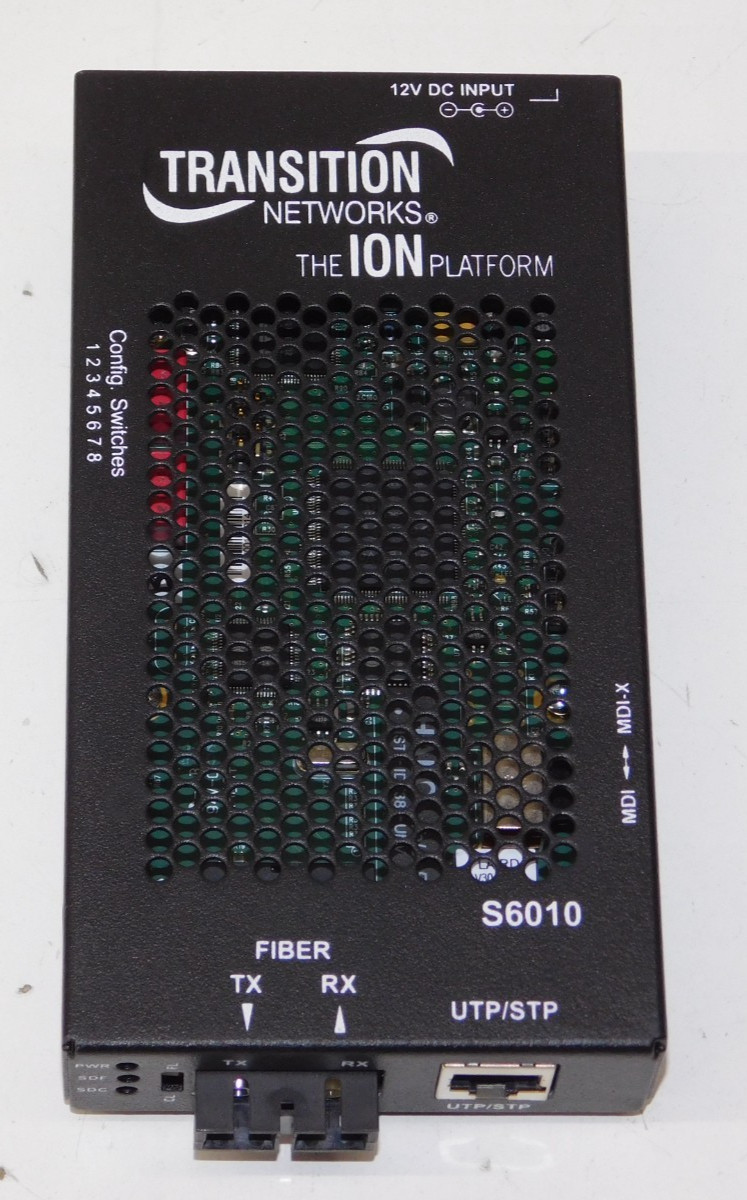 Transition Networks S6010-1014 Media Converter Box Unit ION Platform Module USA