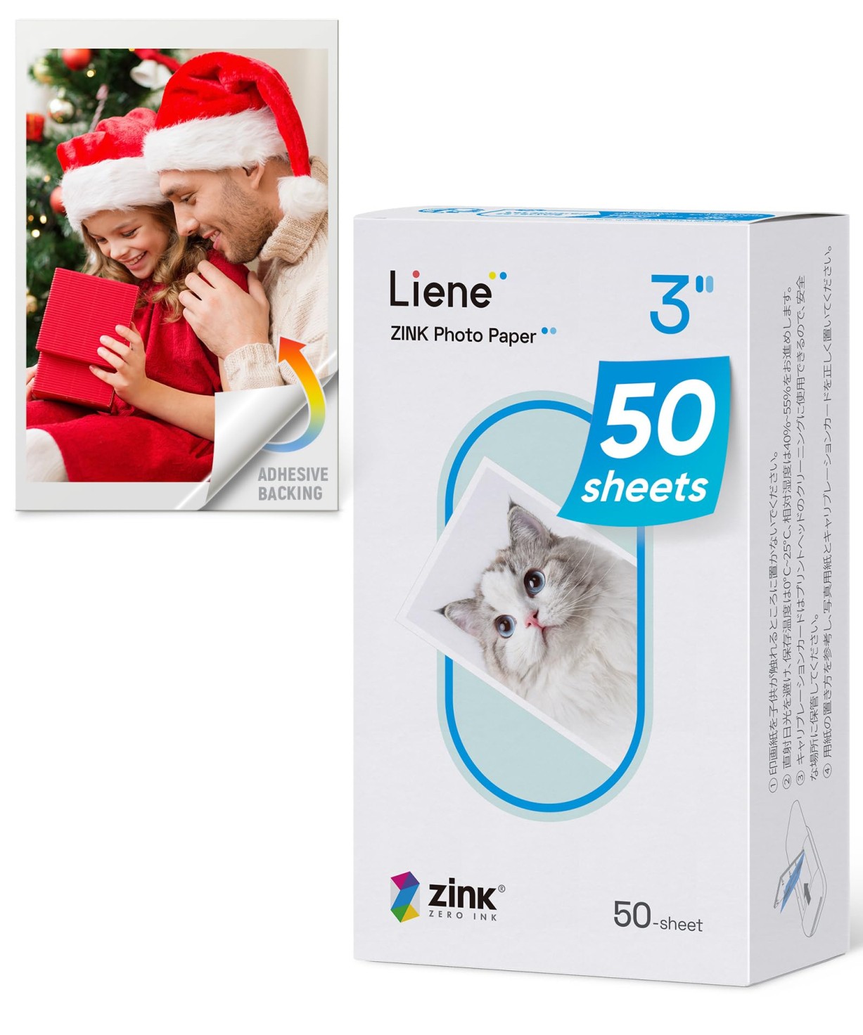 Liene Zink Pearl K100 Photo Paper 2x3″ 50 Sheets, Premium Photo Printer Paper w/