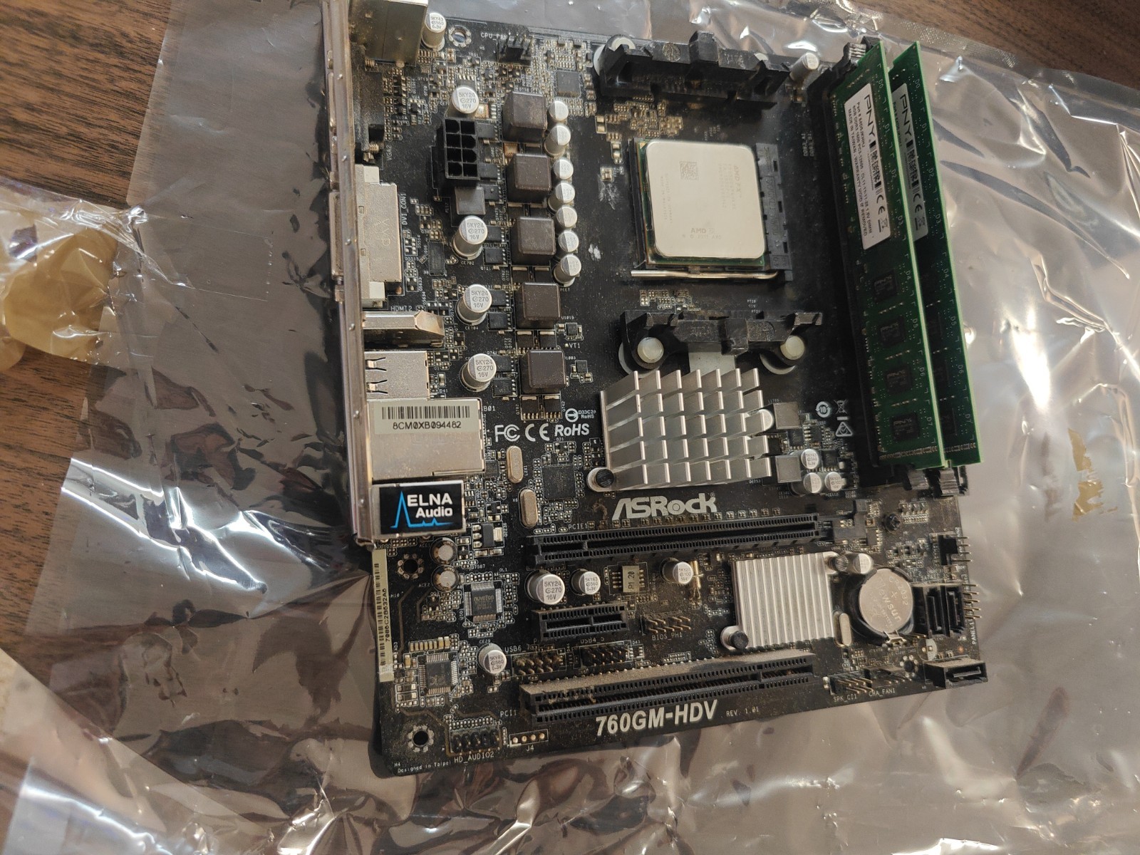 AMD FX 6300 CPU ASRock 760GM-HDV Motherboard Bundle 16GB PNY DDR3 RAM Kit
