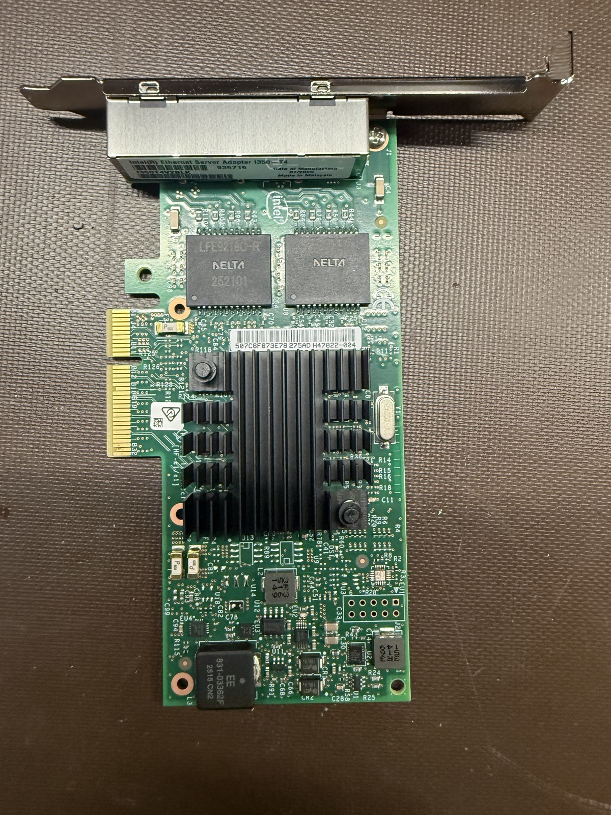 Intel I350-T4 V2 Quad Port Gigabit Ethernet Server Adapter I350T4V2BLK PCIe