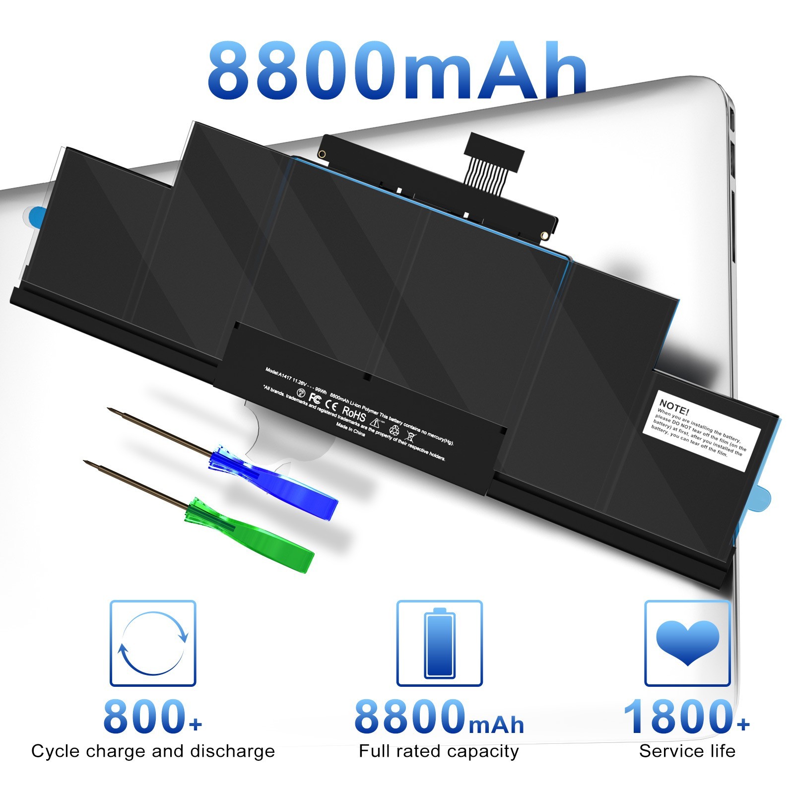 New Genuine OEM A1417 Battery For Apple Macbook Pro 15" Retina A1398 2012 2013