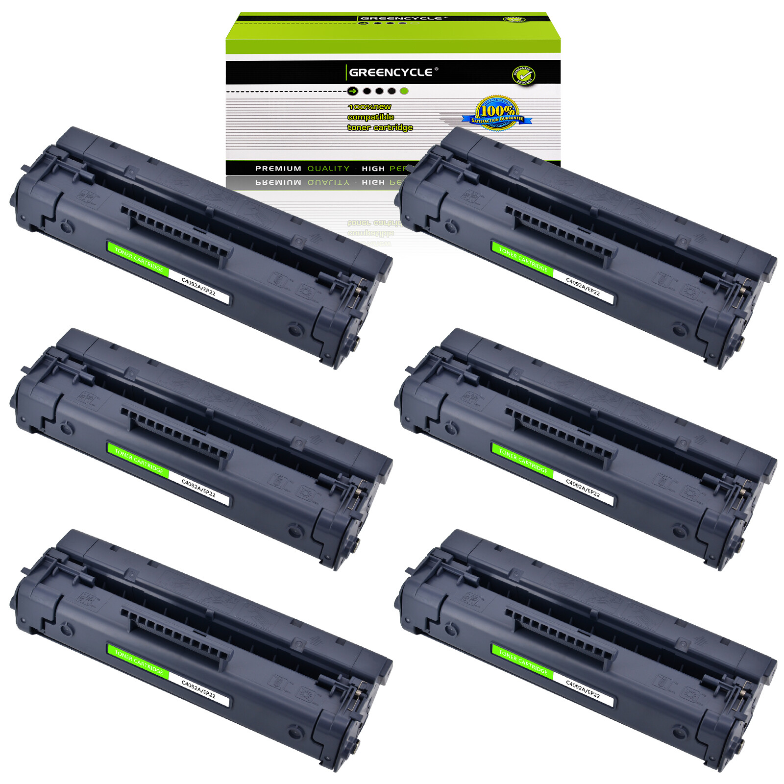 6PK C4092A Toner Fits For HP Laserjet 1100 1100A 1100ASE 1100AXI 1100SI 3200SE