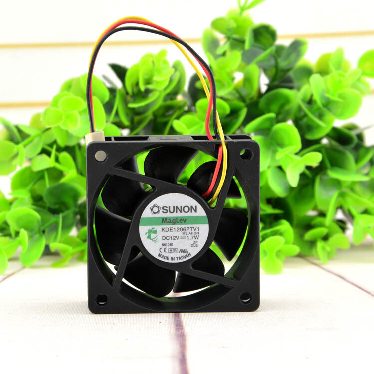 1pcs SUNON KDE1206PTV1 6025 6cm DC 12V 1.7W 3pin Speed Cooling Fan