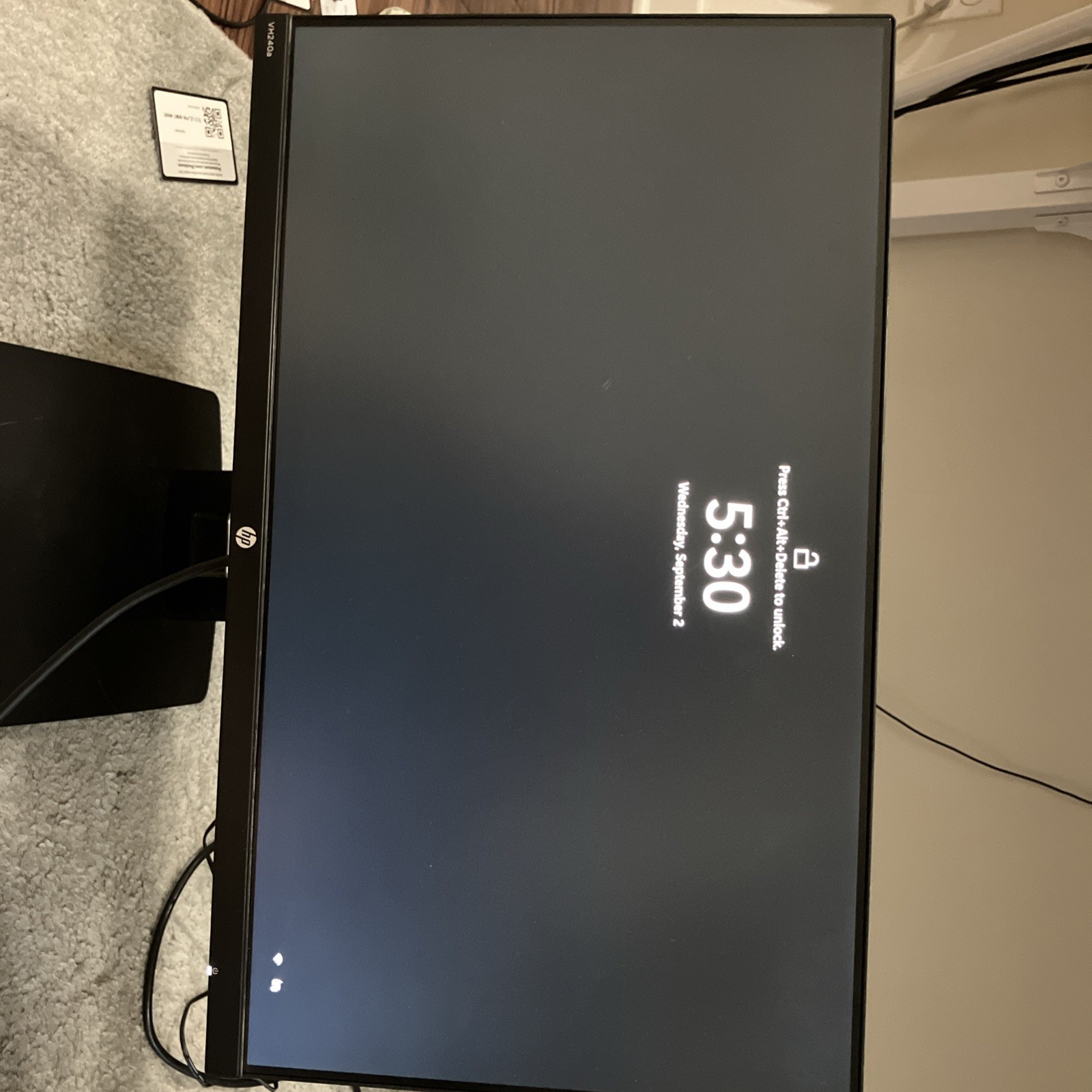 2021 hp VH240a, 60, 50cm,23.8-inch Diagonal Monitor Works (2 avail)