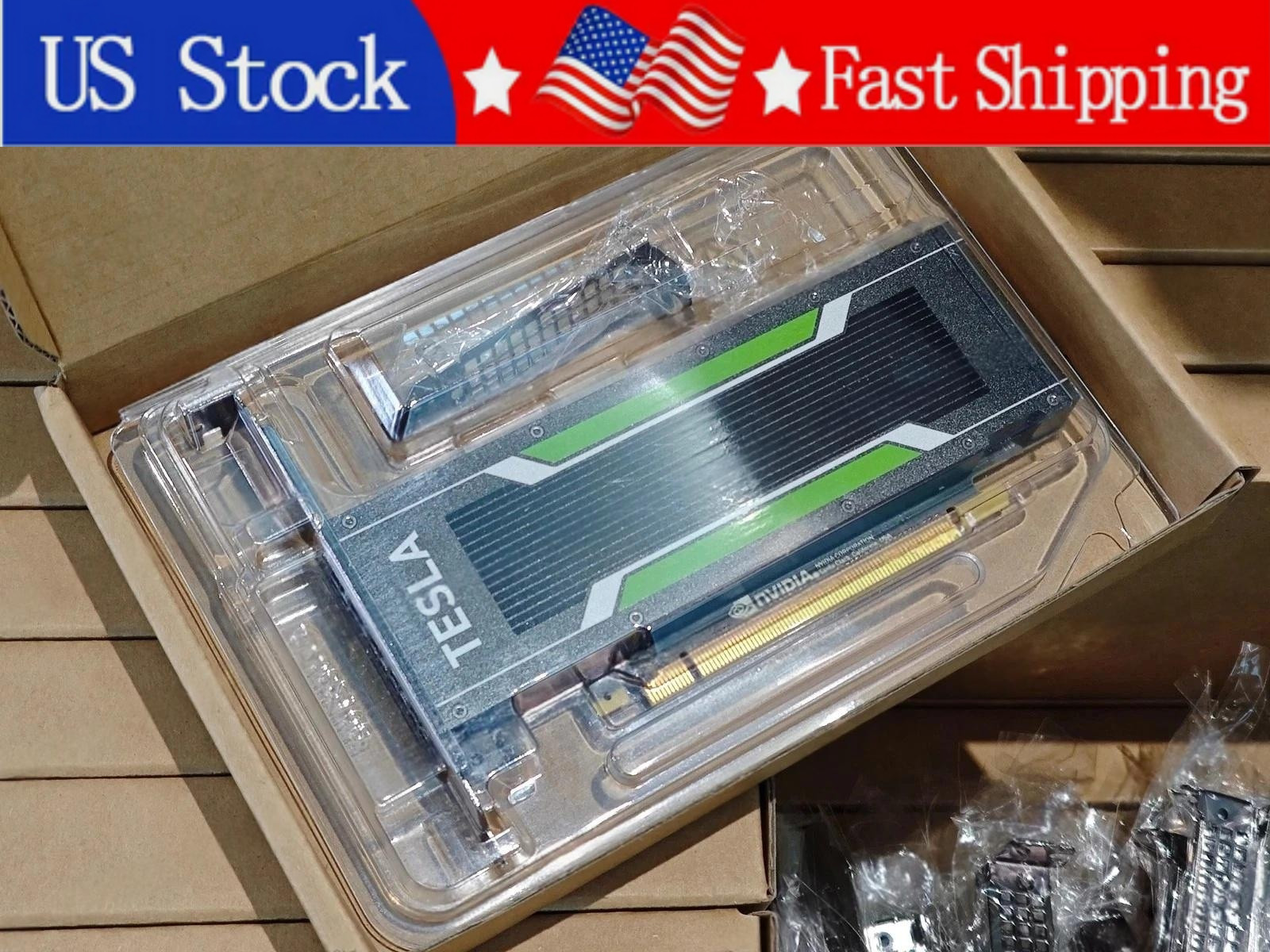 Used NVIDIA Tesla P4 8GB GDDR5 PCIe 3.0 GPU Graphics Card Both Brackets