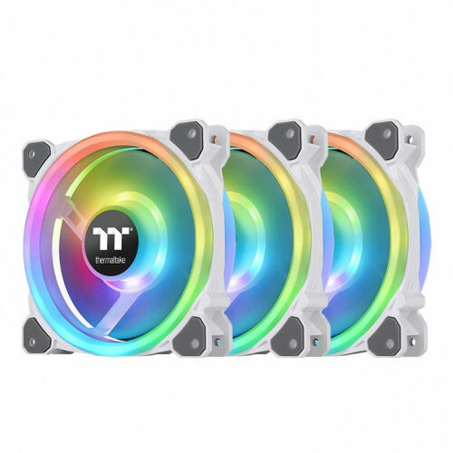 Thermaltake CL-F126-PL12SW-A Riing Trio 12 RGB Fan White TT Premium (3 Fan)