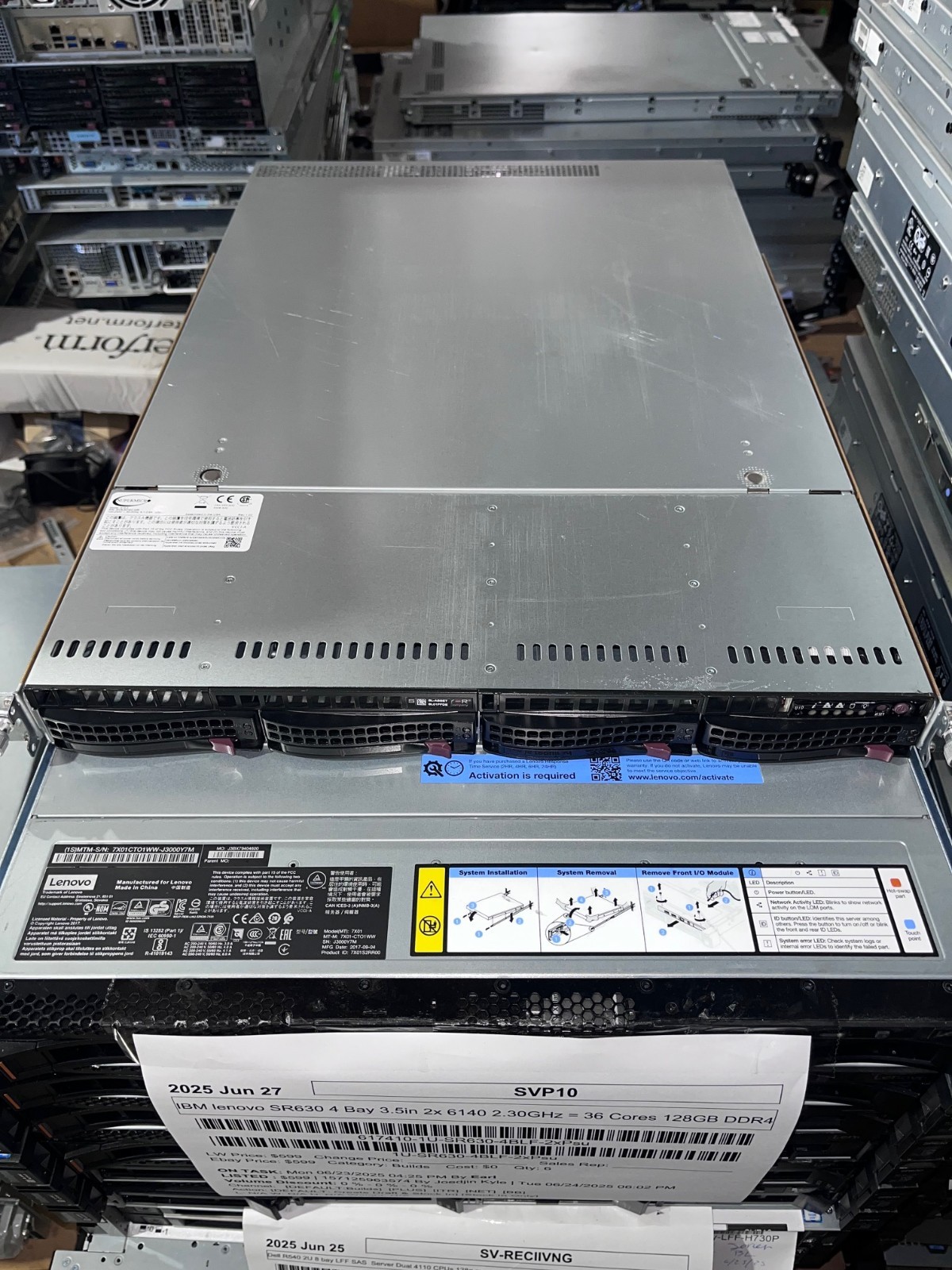 Supermicro 1U Server 5019C-WR X11SCW-F Xeon E-2174G 3.8Ghz 64GB RAM 1x M.2 NVME