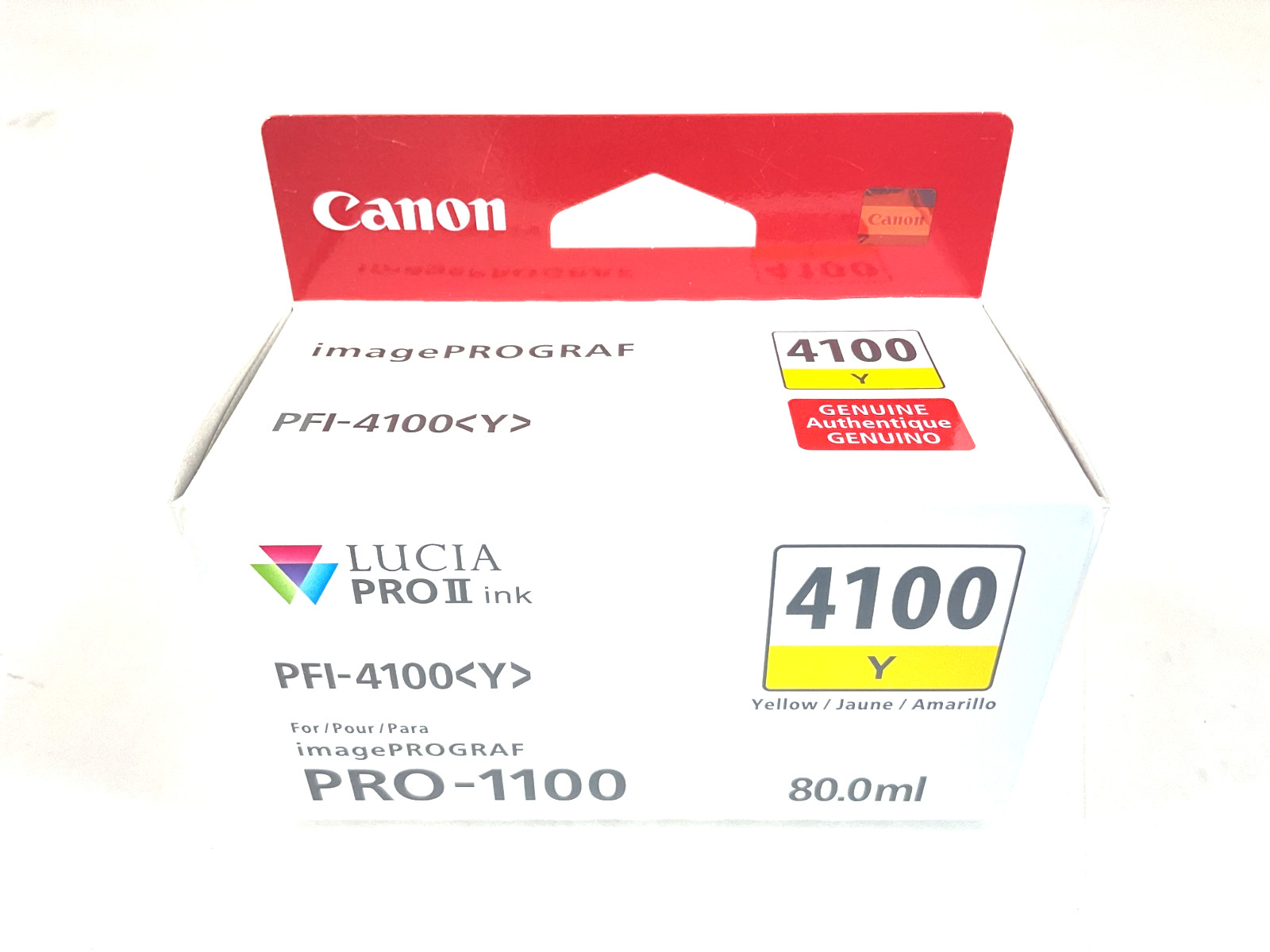 Canon Original PFI-4100 Y 80mL Yellow Pigment Ink Tank - 6780C002