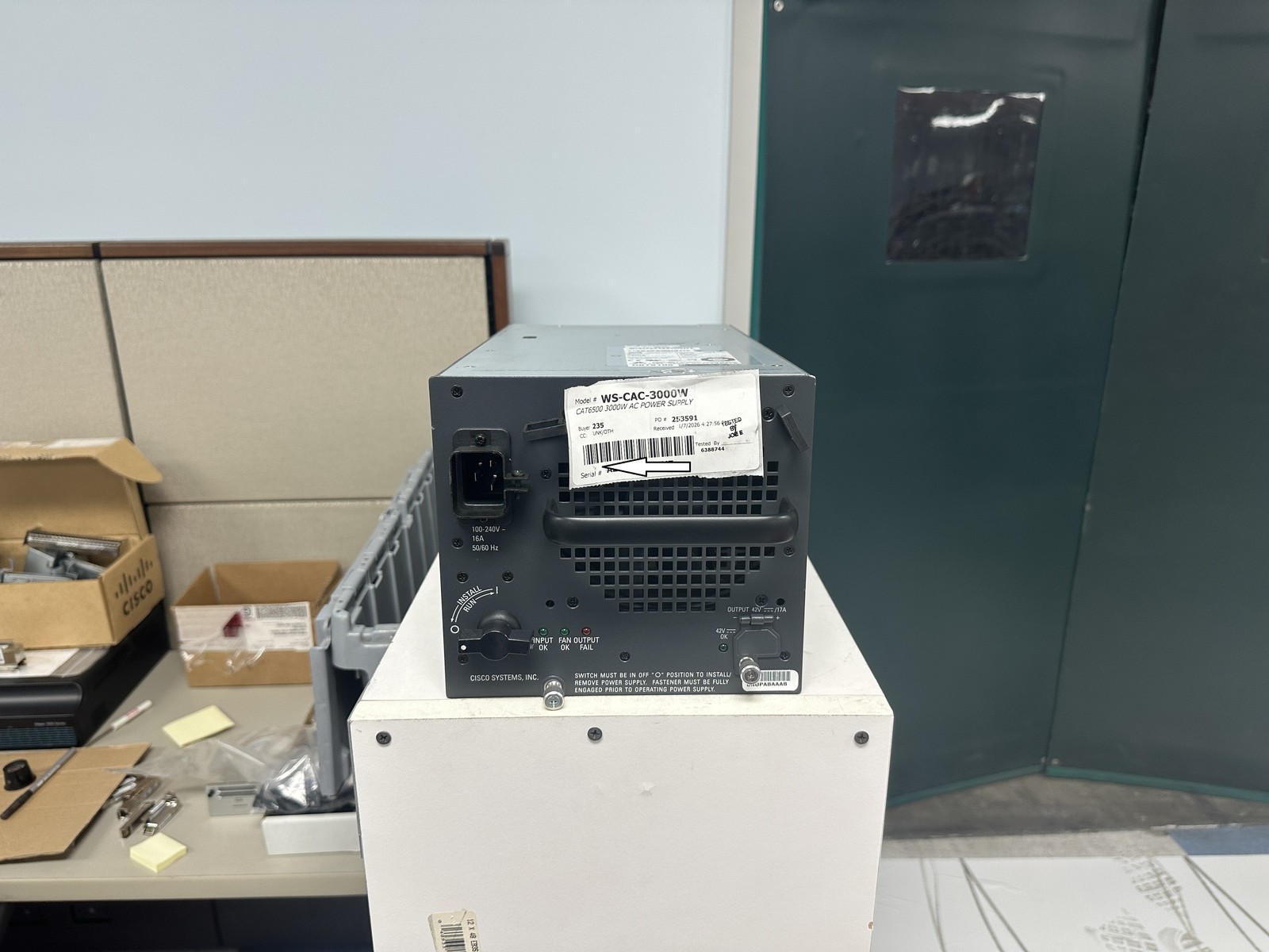 Cisco WS-CAC-3000W Catalyst 6500 3000W AC Power Supply