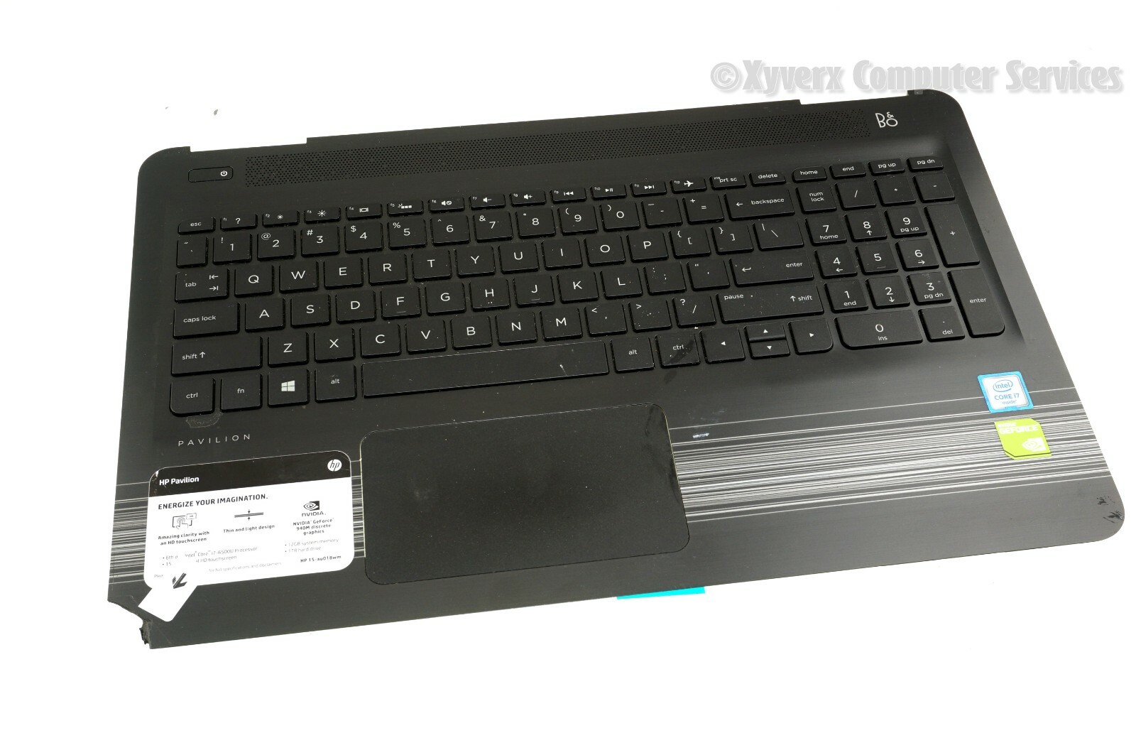 856035-001 3FG34TSTP00 OEM HP TOP COVER W/K BL PAVILION 15-AU018WM (C)READ(FF26)
