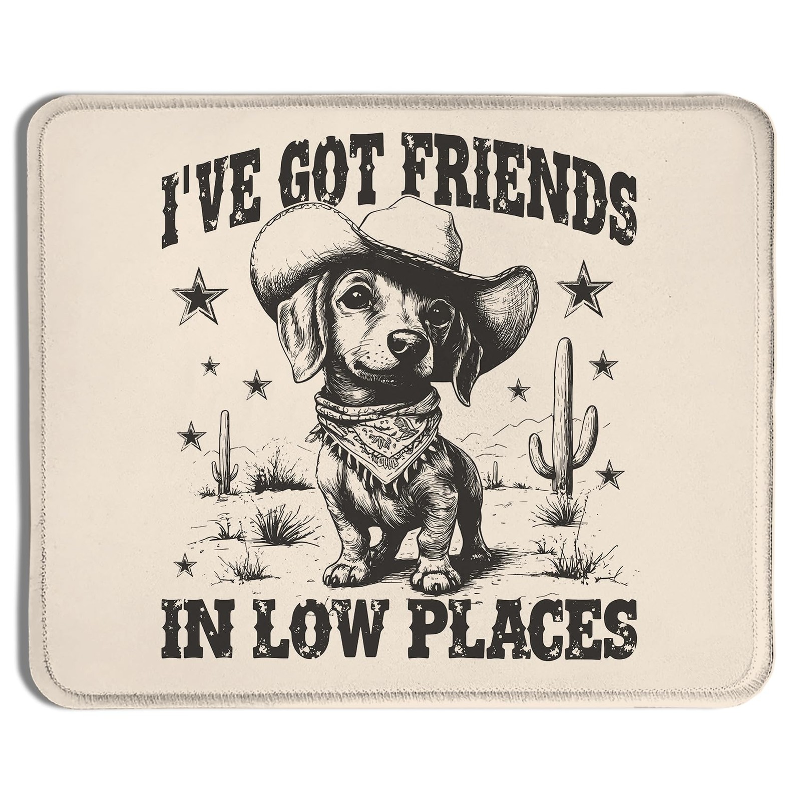 Funny Dachshund Dog Mouse Pad 9.5x7.9 Inch, Dachshund Lover Gifts,Vintage Wes...