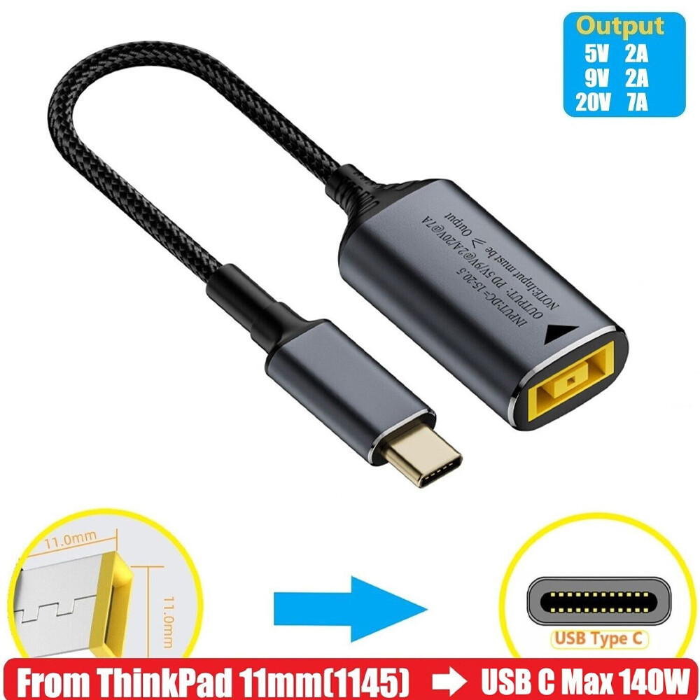 5-15x 140W 5A PD Laptop Charger Type USB-C Wall Adapter for Lenovo/Dell/Asus