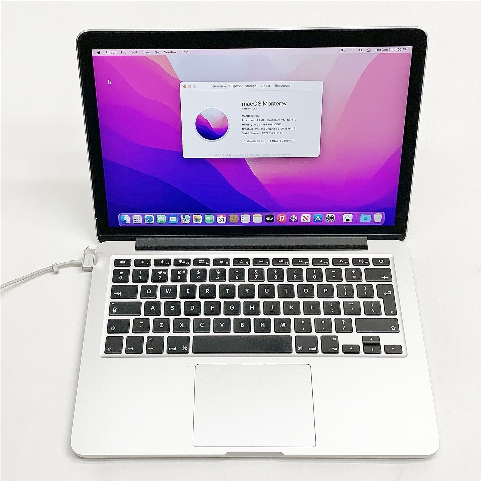 Apple MacBook Pro 12,1 A1502 2015 Intel i5 5257U 13" 8GB 128GB SSD OSX Monterey