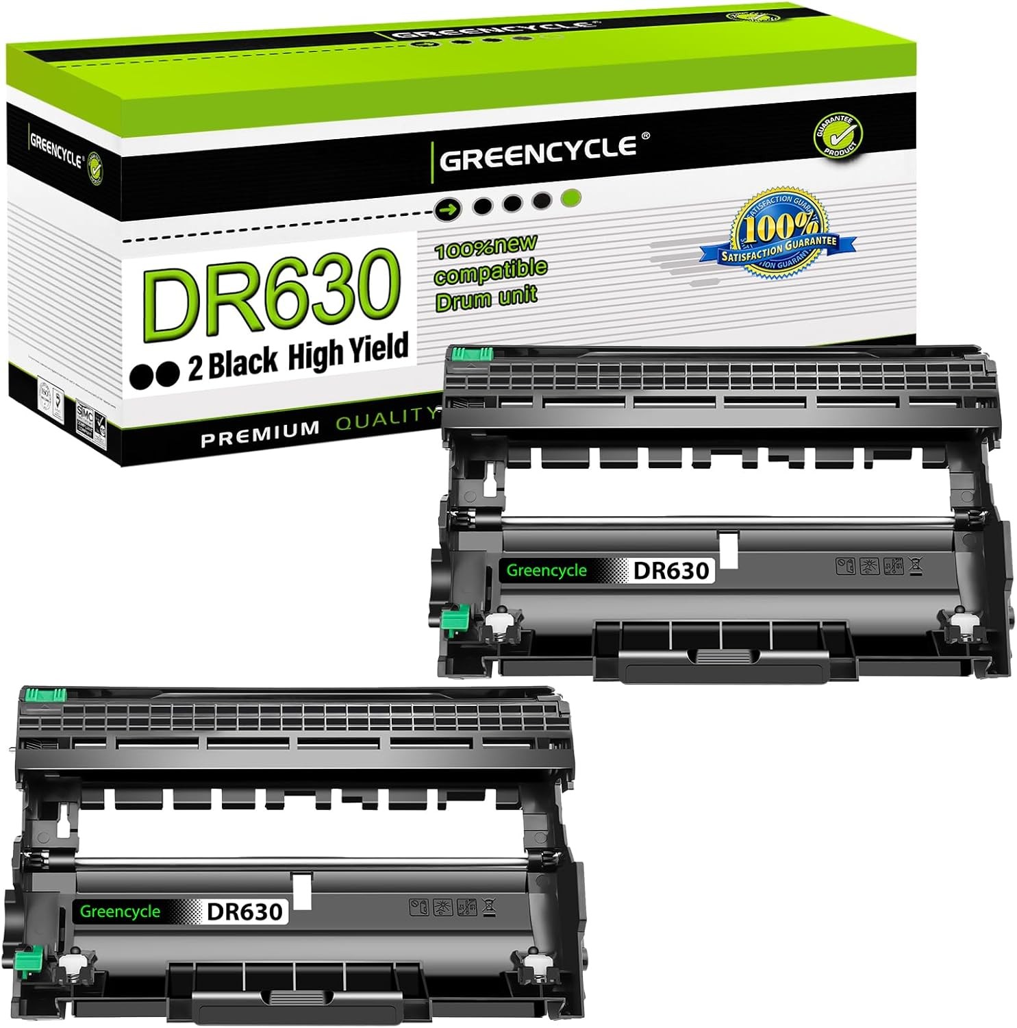 2PK DR630 Drum Unit Compatible for Brother DR-630 HL-L2300D HL-L2305W HL-L2315DW
