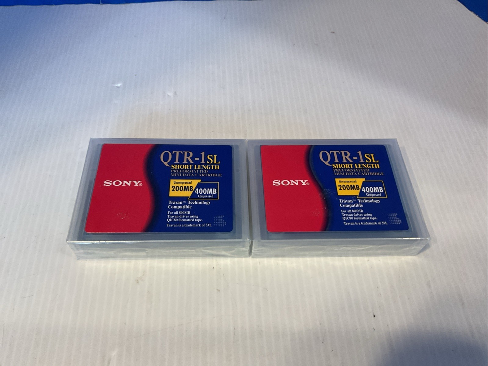 Sony QTR-1 QTR-1SL  Travan 200/400MB Tape Cartridge NEW Sealed Lot Of 2