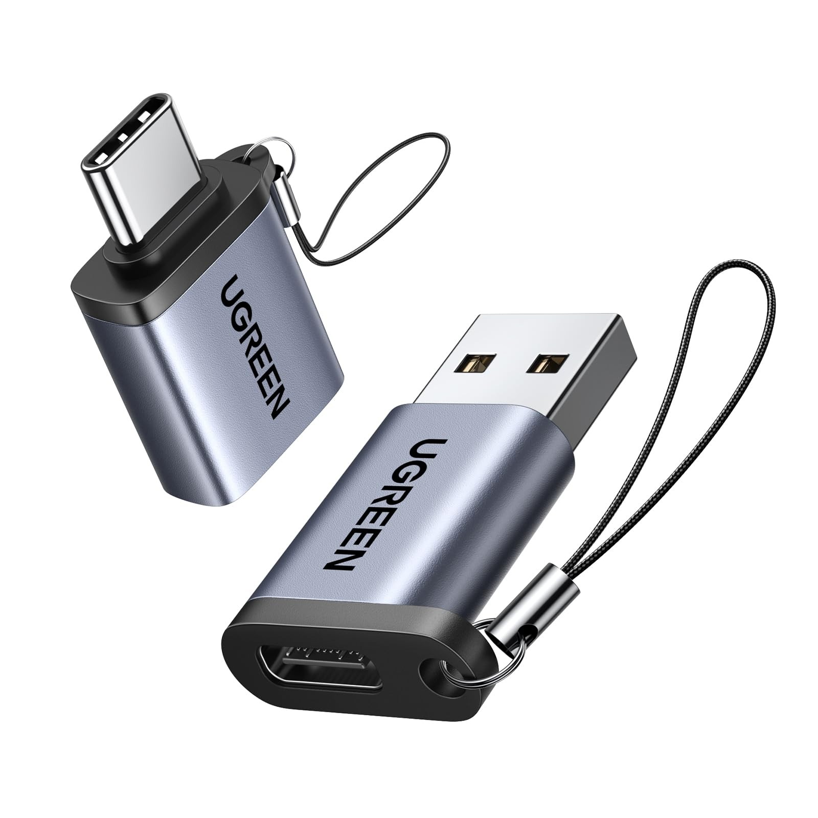 UGREEN USB to USB C Adapter 2 Pack,10Gbps USB C Female to