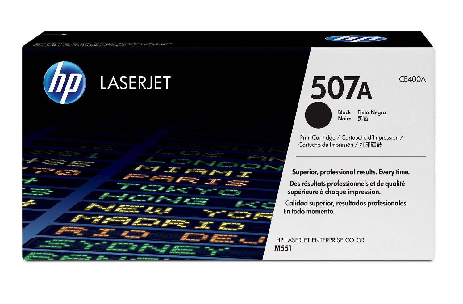 HP 507A CE400A Black LaserJet Toner Cartridge Genuine OEM 5500-Page Yield New