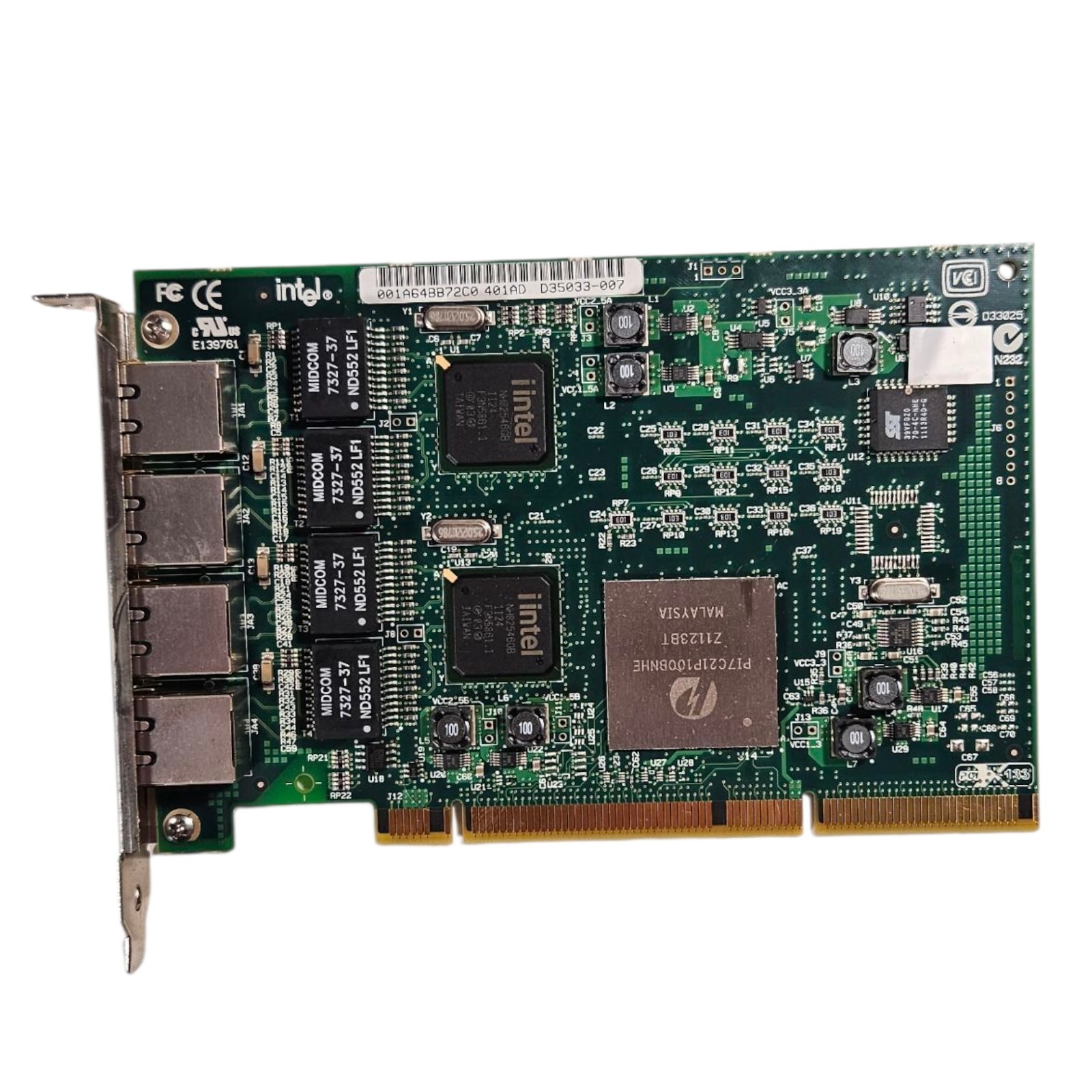 Intel (R) PRO/1000 GT Quad Port server adapter PCI-X IBM 