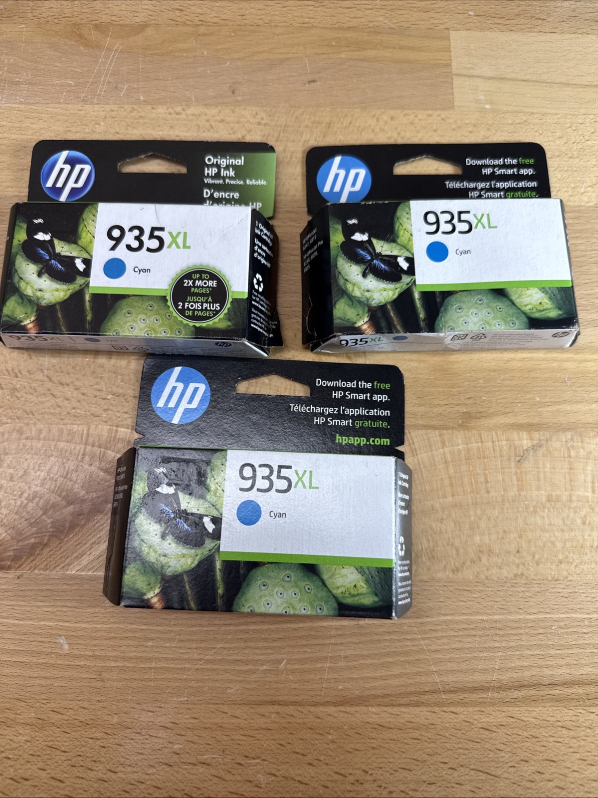 HP 935XL Cyan Color Ink Cartridge 3-PACK Exp.  Date 01/2024+