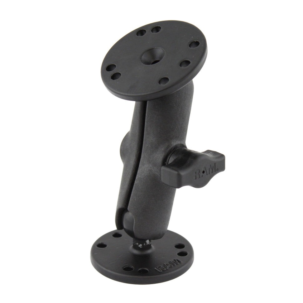 RAP-B-101-OT1U  RAM Composite Double Ball Mount with Two Roun...