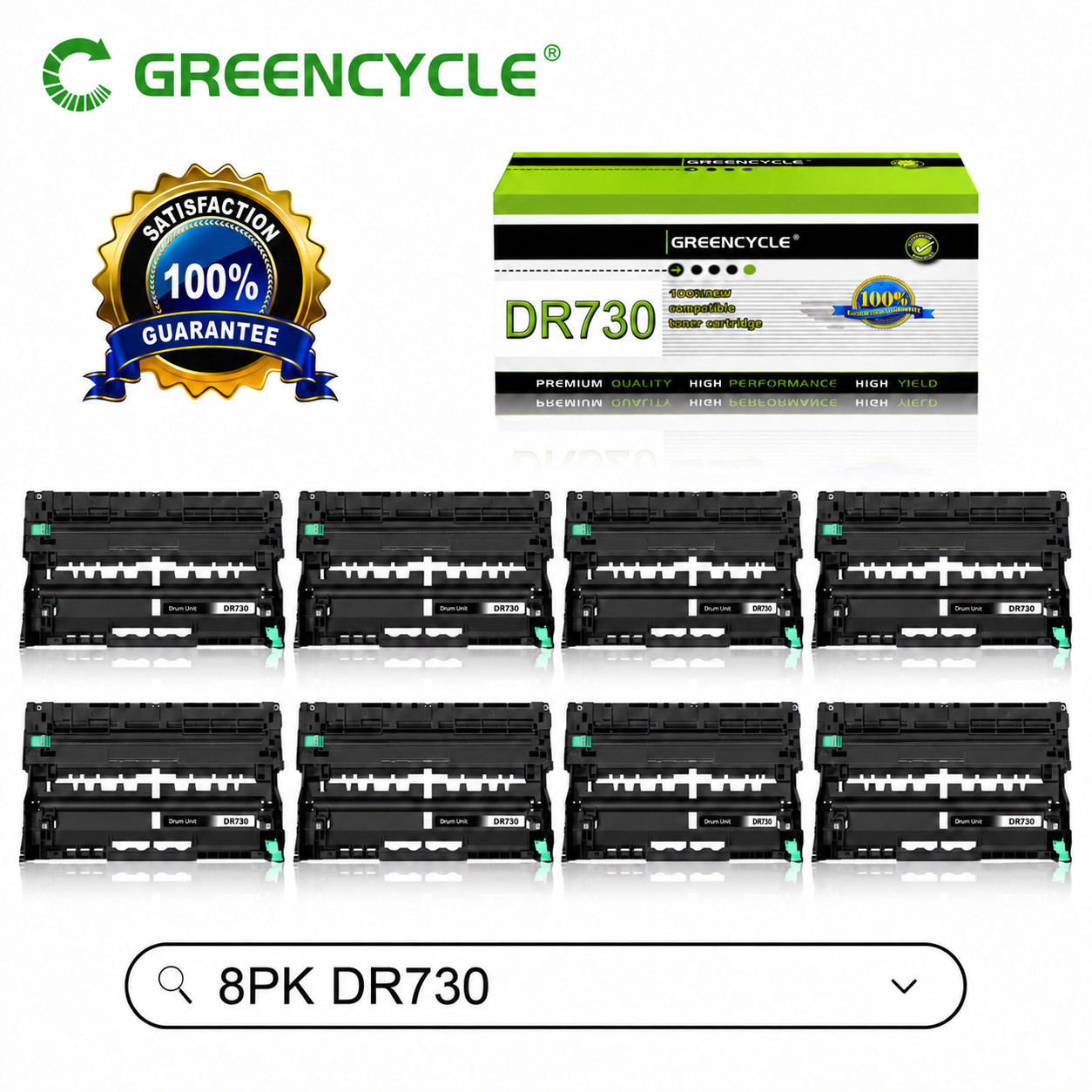 8PK DR730 Drum Unit for Brother HL-L2310D HL-L2370DN HL-L2375DW XL HL-L2390DW