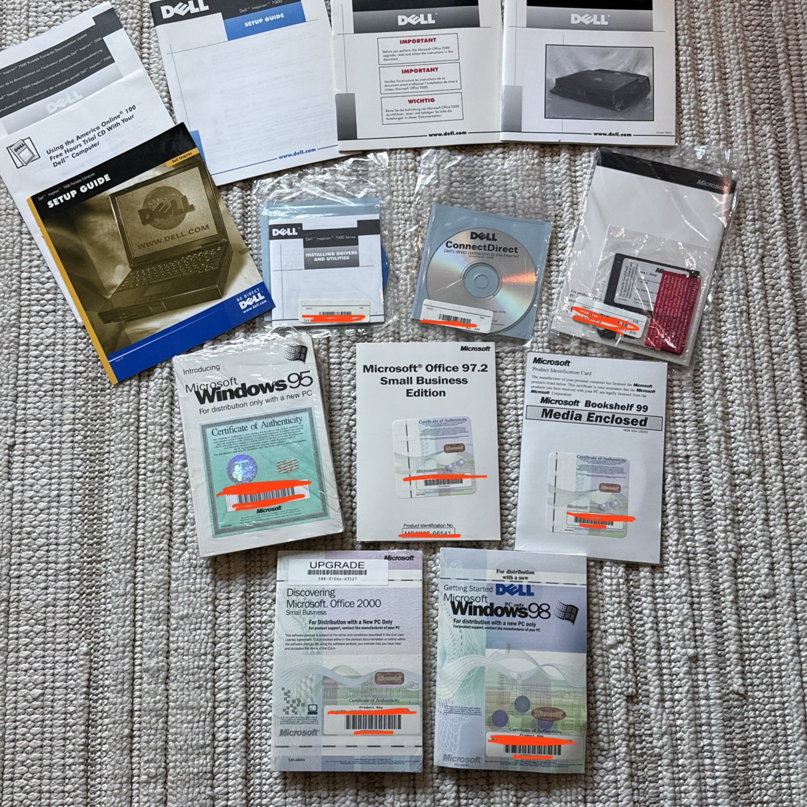 Vintage NEW Lot of 1990-2000s Windows 95, 98, Office 97.2 , Bookshelf 99 Disc