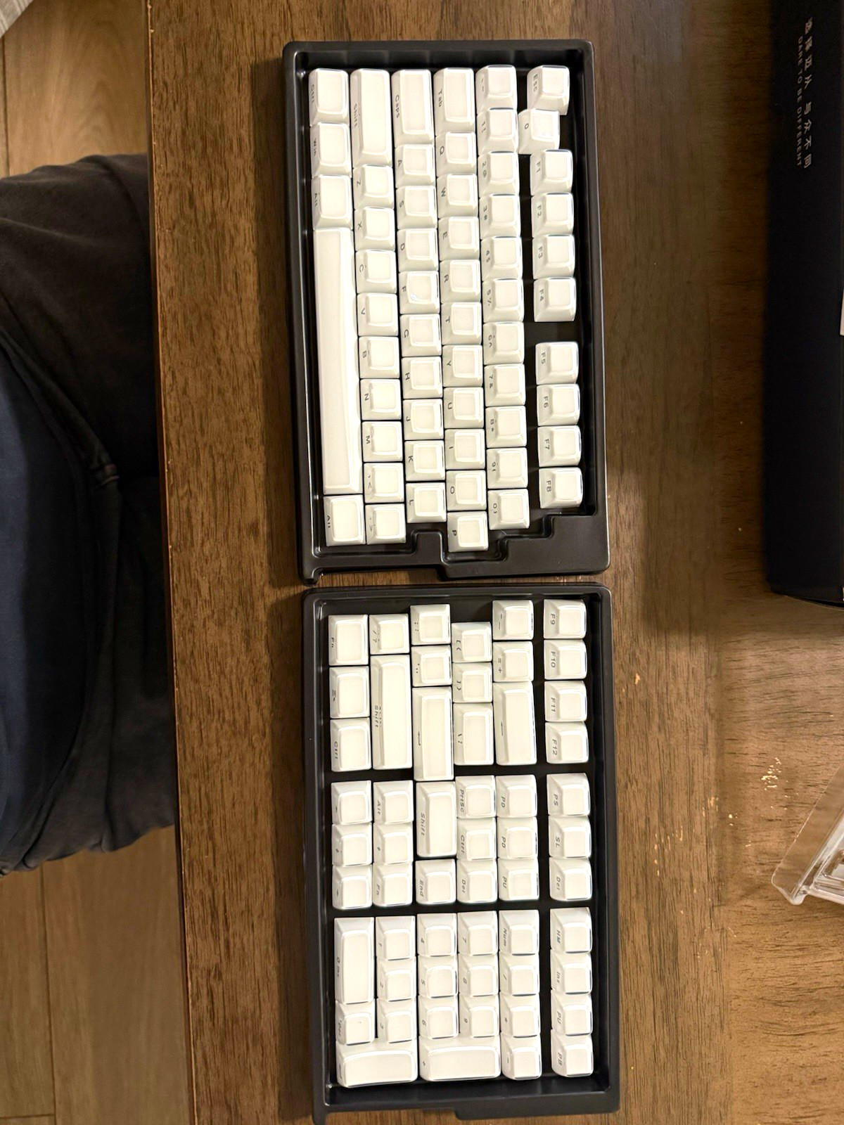XVX Crystal White Keycaps, Side Lettering, for TKL Mechanical Keyboard