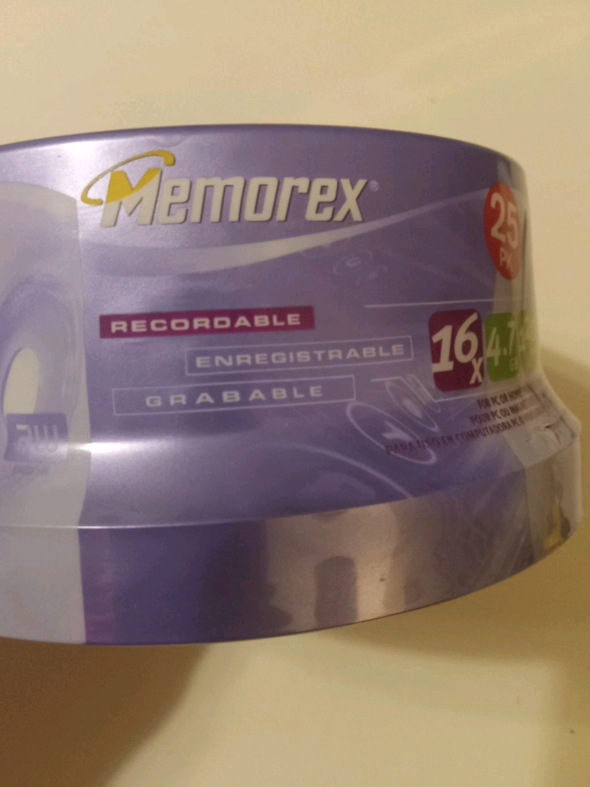 NEW Memorex Blank Recordable DVD+R 16x 4.7GB 120min Video 25 Pck Spindle SEALED 