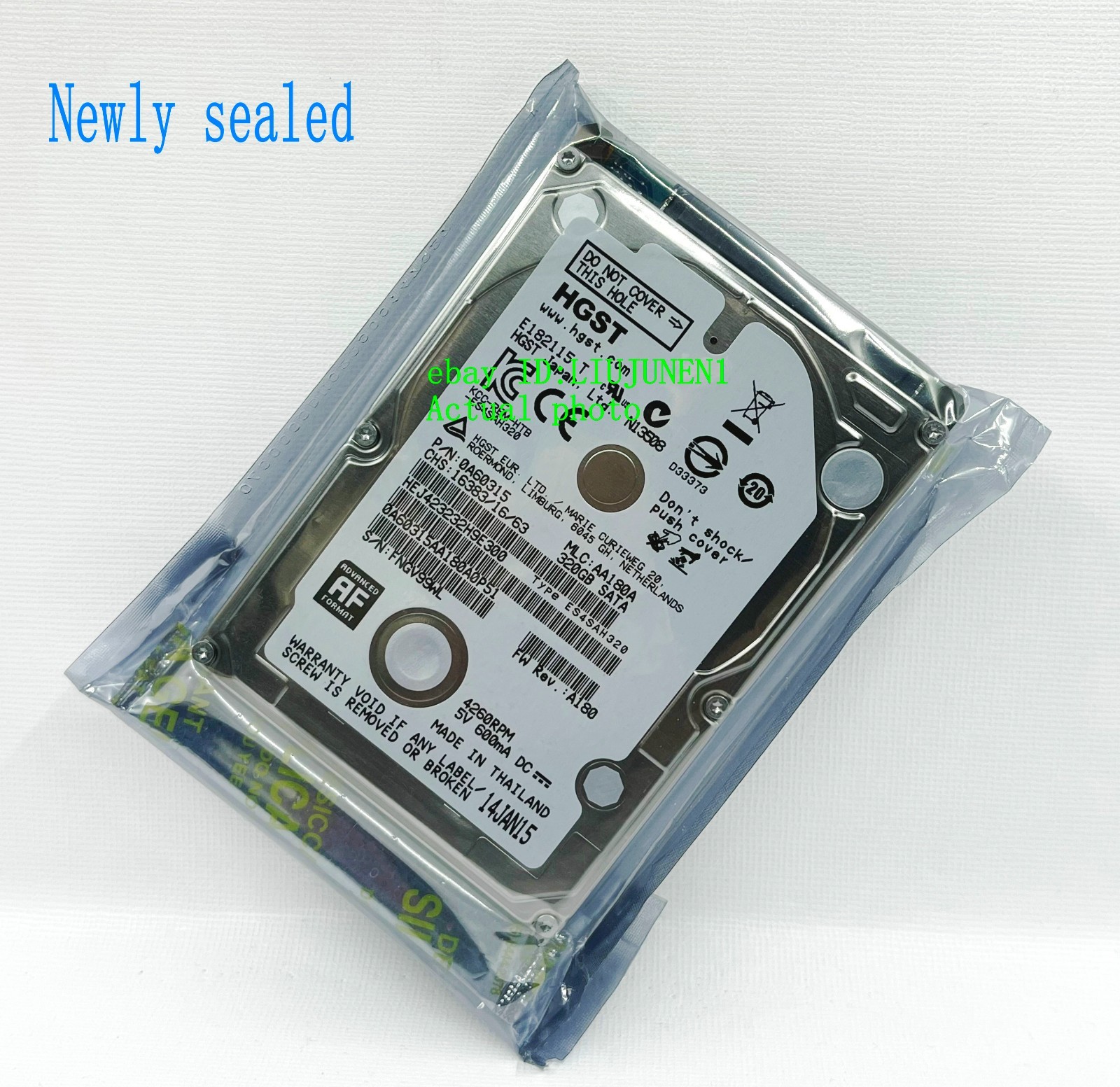New！HGST 320GB 4260RPM HEJ423232H9E300 5V 600mA  SATA Car hard drive
