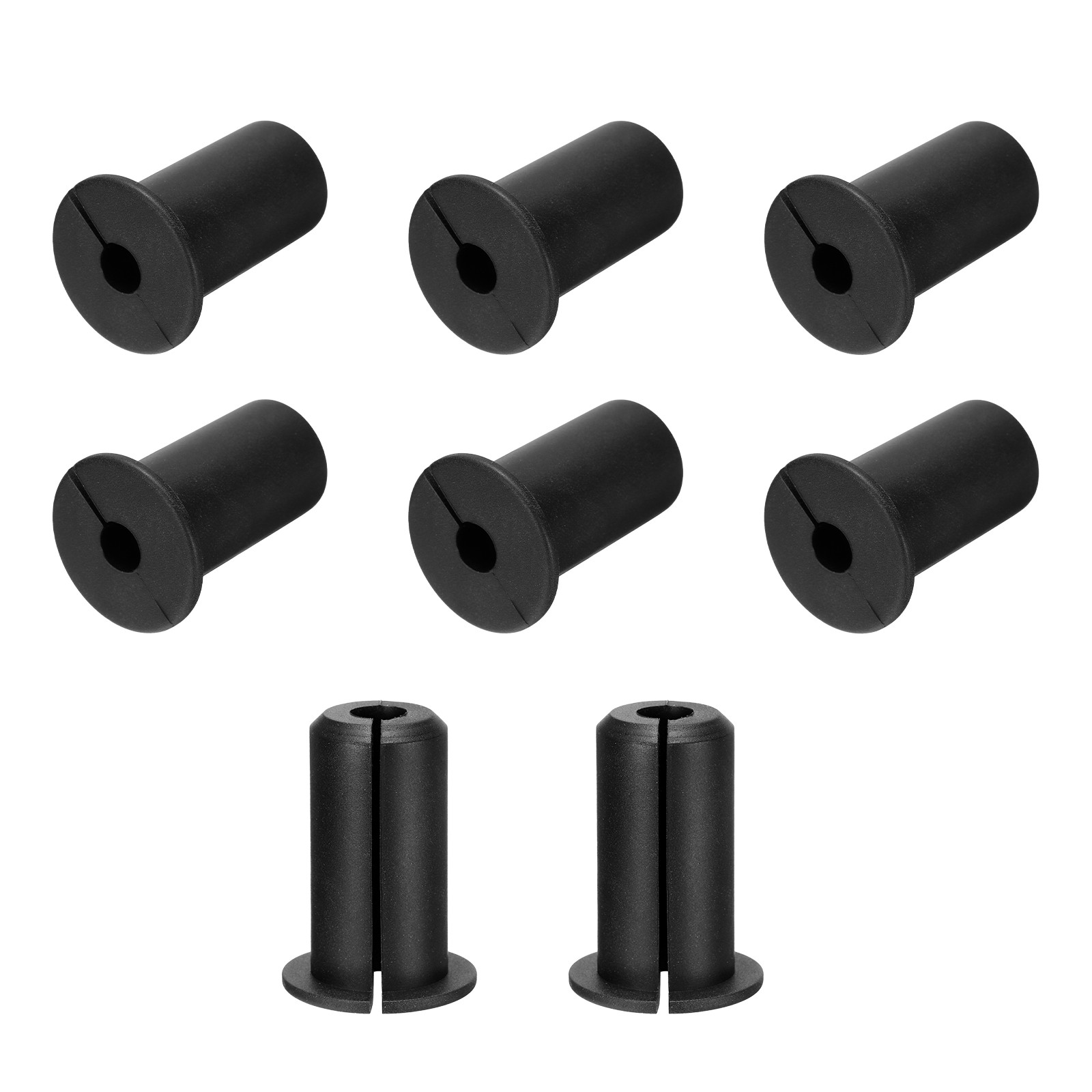 8Pcs Wall Grommets for Cables 3/4 Inch Cable with 7mm Hole Silicone Black