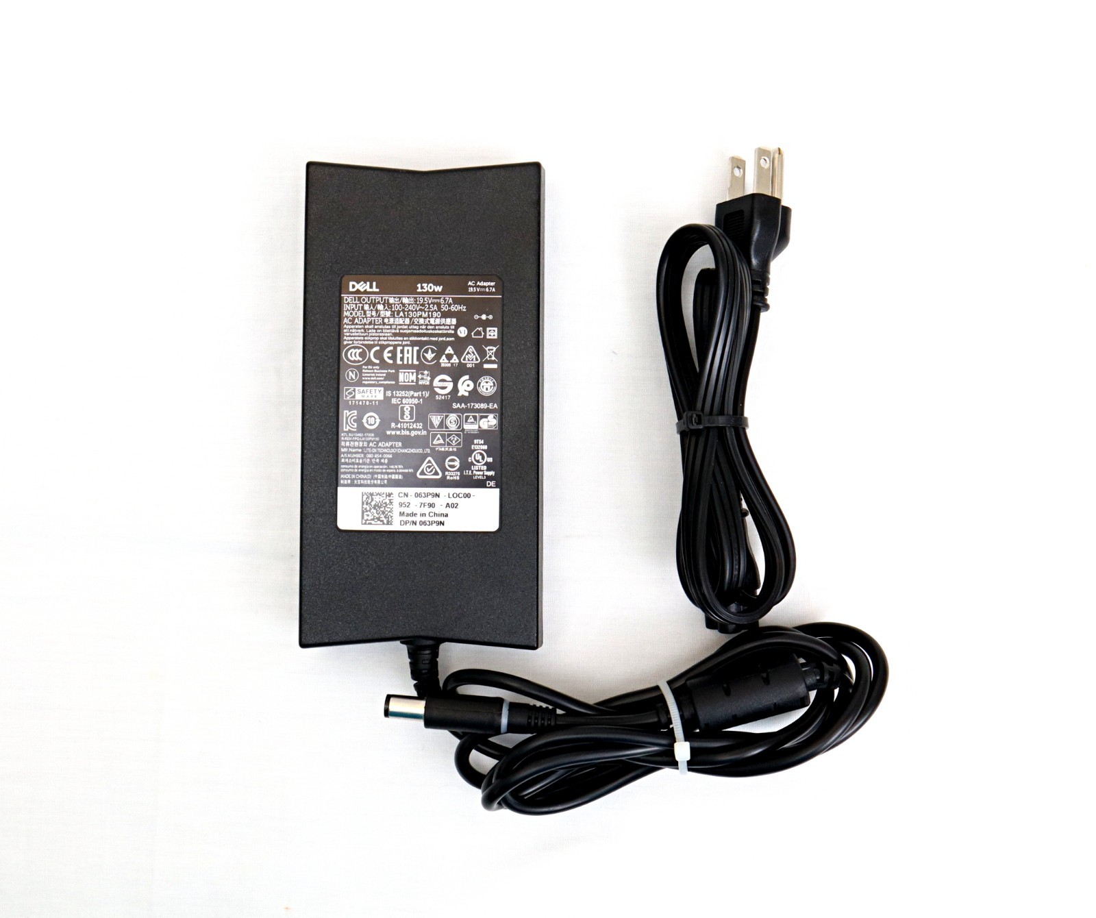 NEW OEM Dell 130W 19.5V 7.4mm AC Power Adapter Charger LA130PM190-00 63P9N PA4E