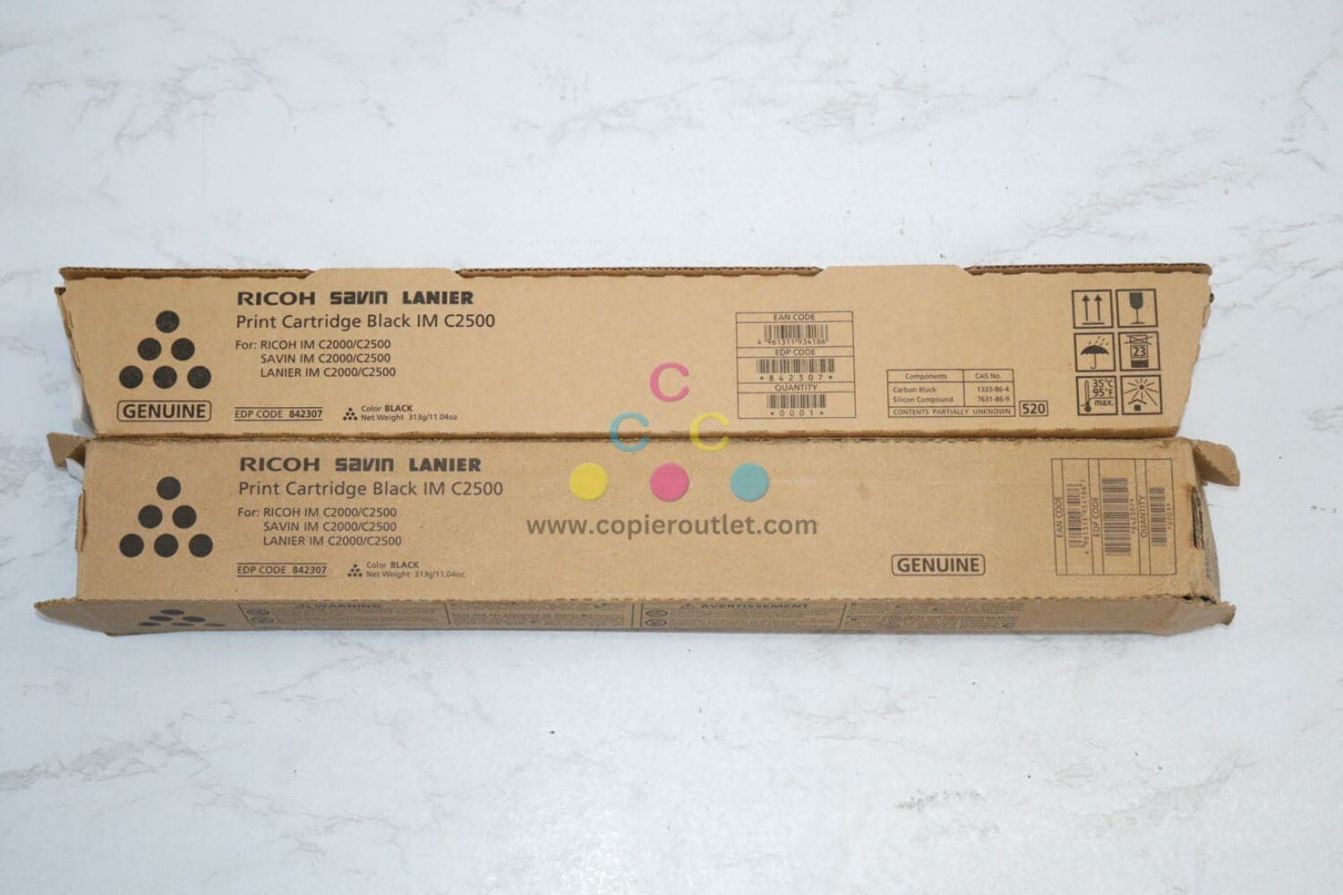 2 Cosmetic Genuine Ricoh IM C2500H, IM C2000 Black Toners 842307