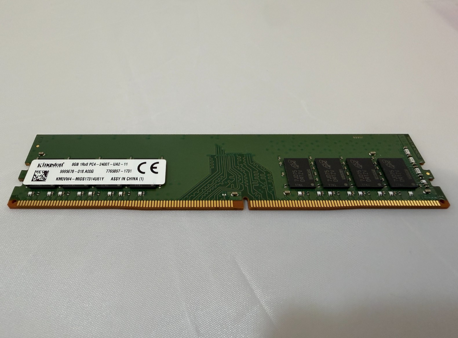 Kingston 8GB 1Rx8 DDR4-2400 PC4-19200 Non-ECC Desktop DIMM RAM 288-Pin 1.2V