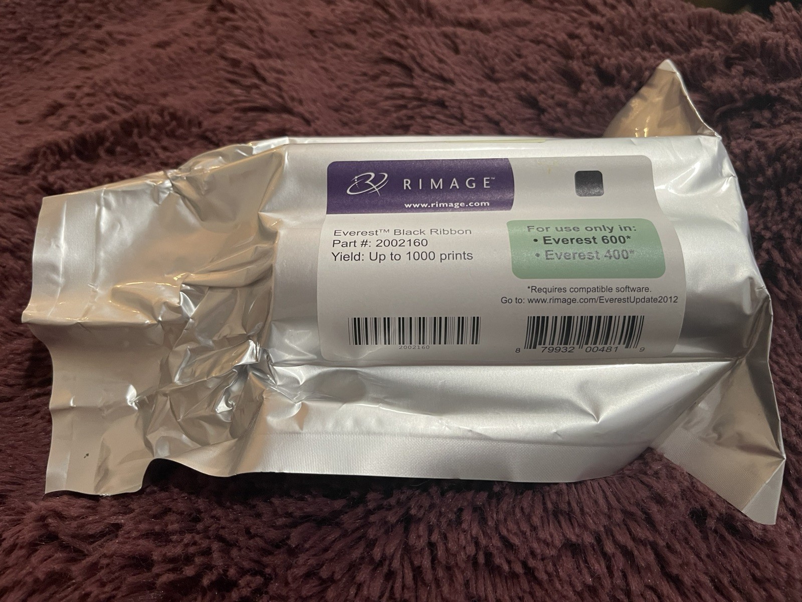 RIMAGE 2002160 Black Ribbon Original For EVEREST 400/EVEREST 600 **NOS**