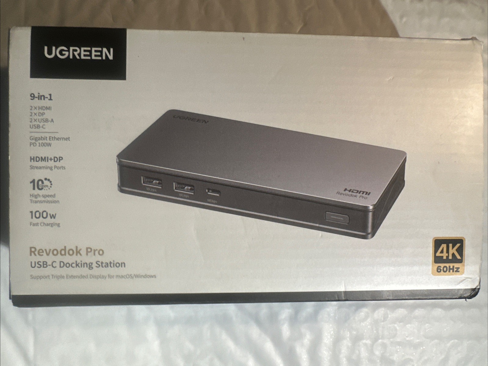 UGREEN:CM615 USB C Docking Station Triple Display Dual HDMI 10Gbps USB Gigabit