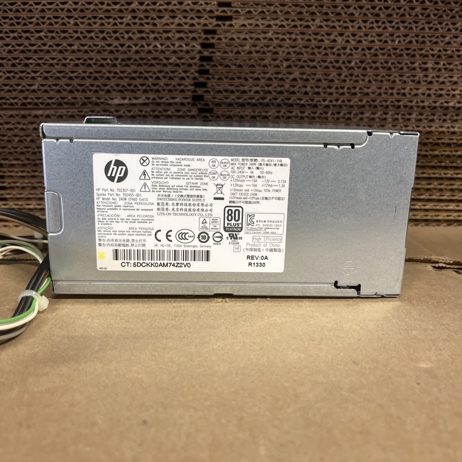 HP PS-4241-1HA Power Supply 240W EPA92 Ent13 702307-001 702455-001