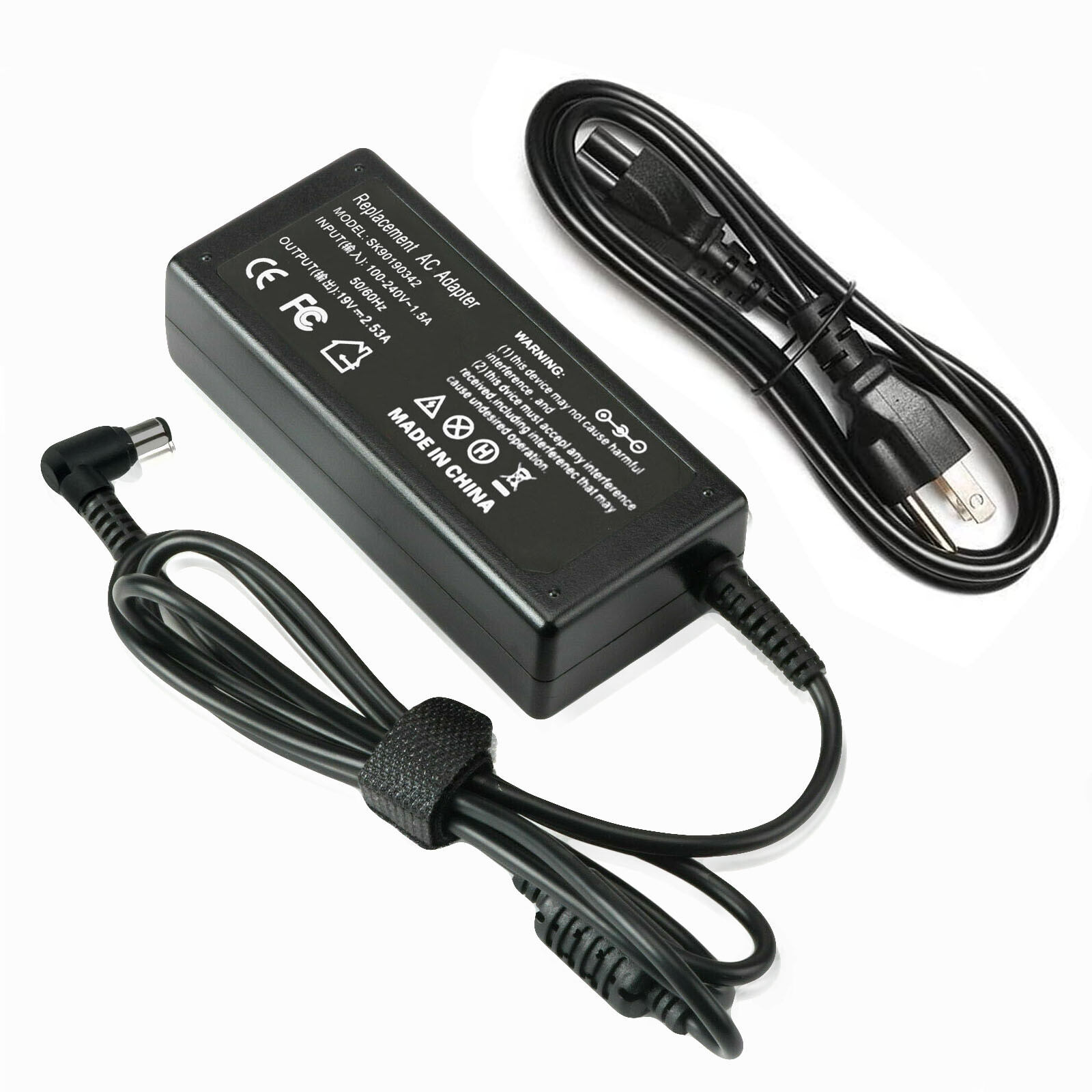 19V Power Cord TV Charger for Samsung 32" Class UN32J400DAFXZA UN32J5205 UN32J5