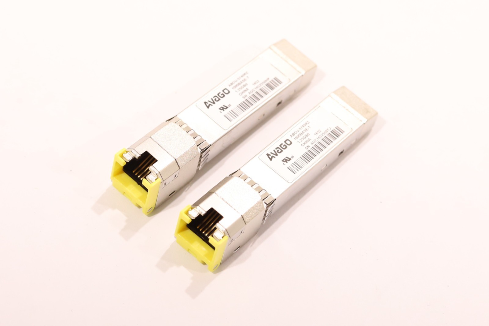 Lot of 2 Avago 1000Base-T 1.25GBd SFP Transceiver Module P/N: ABCU-5740RZ Tested