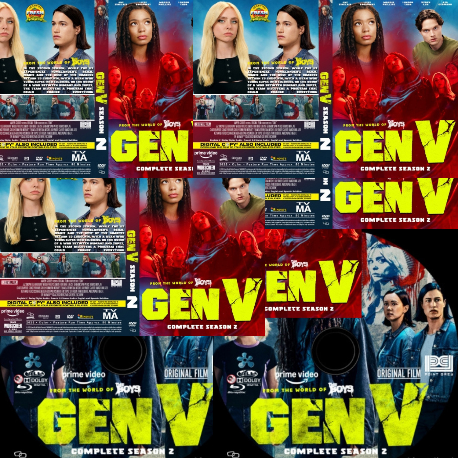 Gen V: The Complete Second Season – Action Superhero  Drama Custom DVD Edition