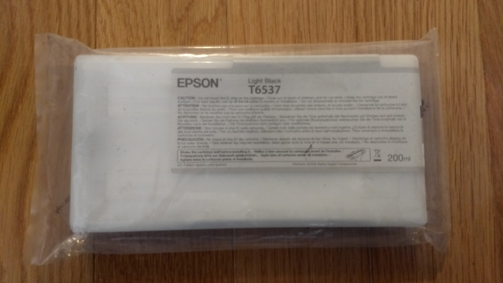 2020 Genuine Epson Light Black Ink T6537 Stylus Pro 4900 200ml Factory Sealed