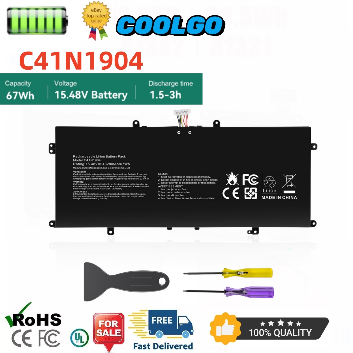 C41N1904 C41N1904-1 Battery For Asus ZenBook 13 UX325EA UX325JA 14 UX425 UX425JA